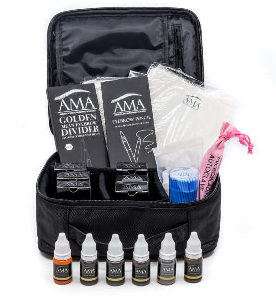 A black kit filled with AMA products