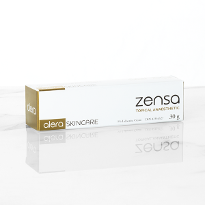A Zensa Topical Anesthetic box with a white background