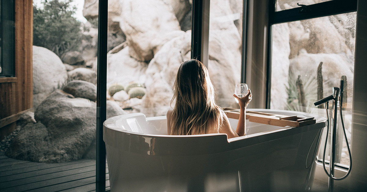 picture of woman in bathtub